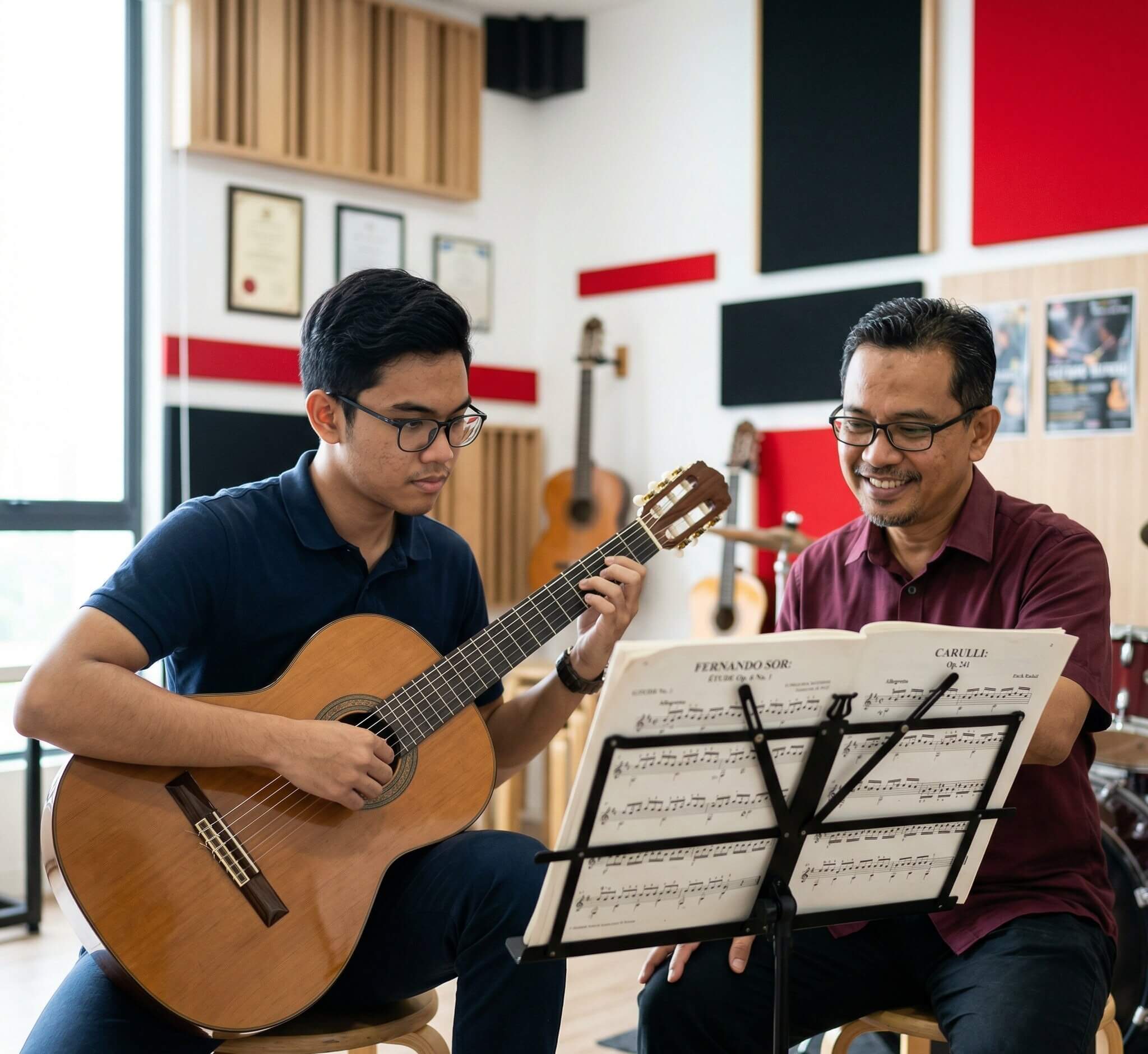 Classical guitar posture