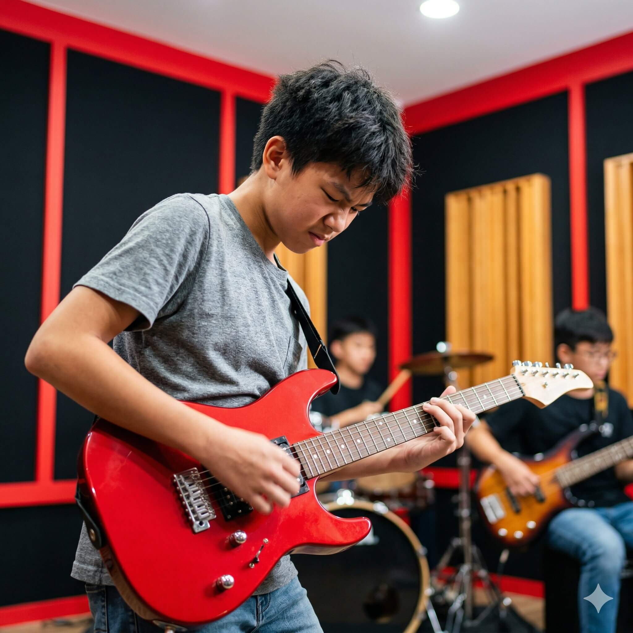Electric guitar student